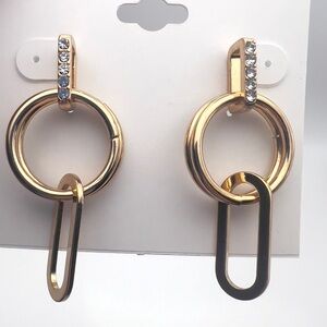NEW GIFT READY Laundry By Shelli Segal dual tone Gold Silver Earrings *2 for 20*
